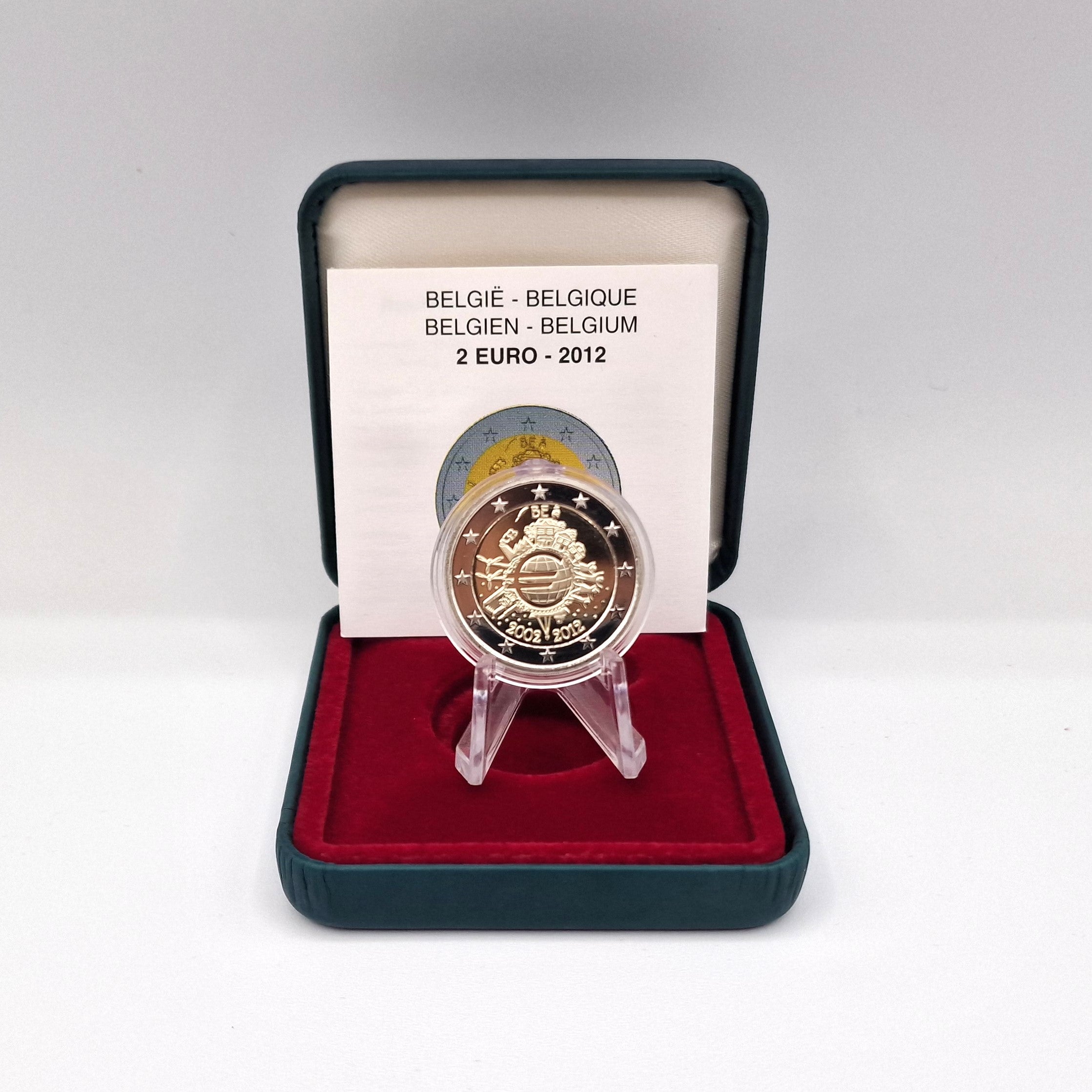 2012 10º Aniversário do Euro TYE - 2€ Bélgica Proof